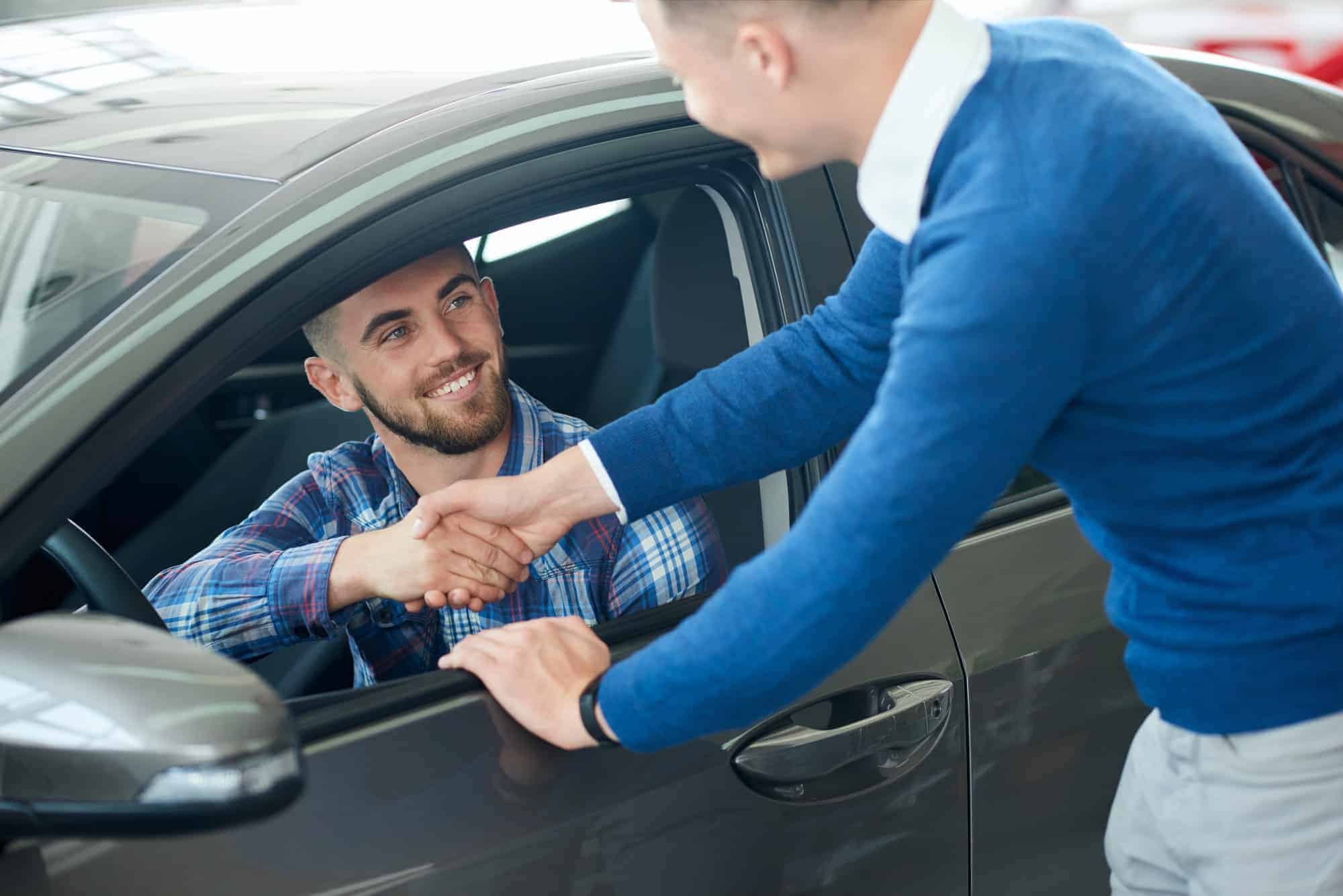 Shaking hands after financing approval
